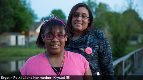 Krystin Polk (L) and her mother, Krystal (R)