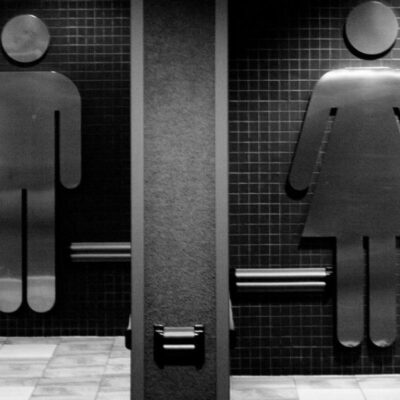 Male and female bathroom signs