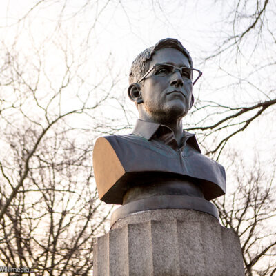 Edward Snowden Bust in Fort Greene Park, Brooklyn, NY