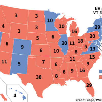 Projected Electoral College map for the 2016 United States presidential election