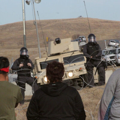 Standing Rock Bridge Barricade