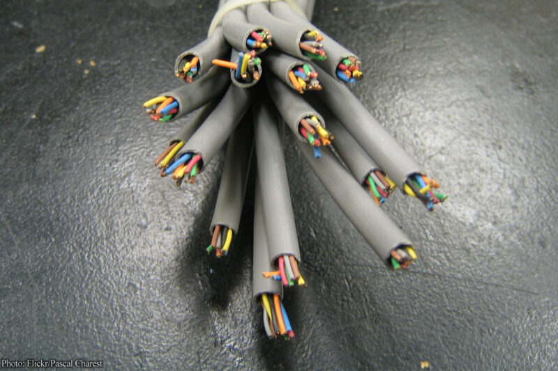 Bundle of internet cables