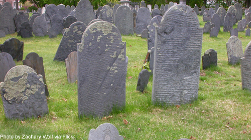 Photo of old gravestones