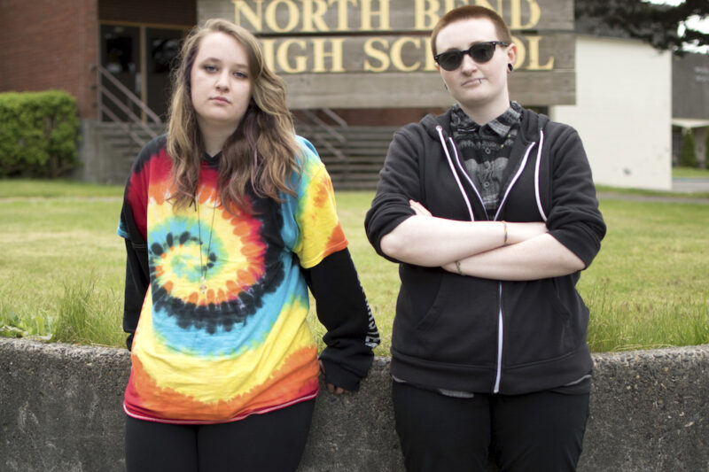 Two students at North Bend High School