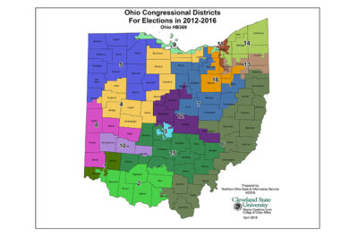 Map of Ohio congressional districts, 2012-2016