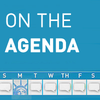A graphic that reads "On the Agenda."