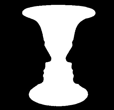 The Rubin's Vase figure-ground illusion