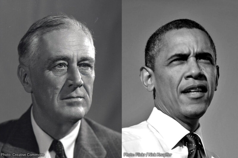 Presidents Obama and FDR