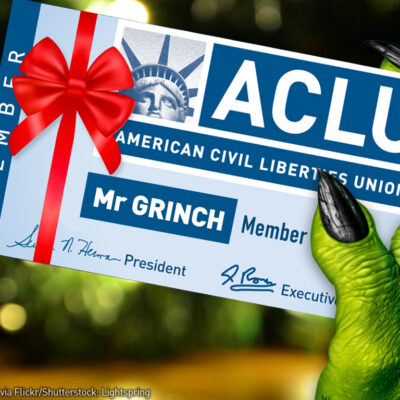 Grinch with ACLU member card