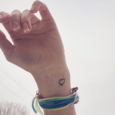 Heart tattoo on wrist