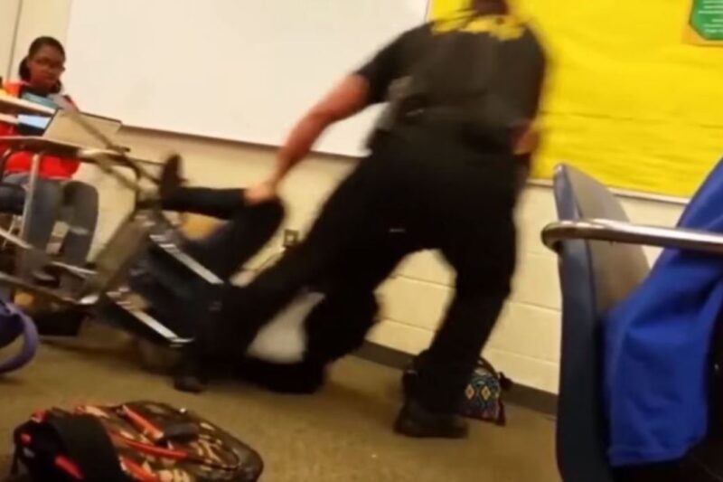Police officer dragging child in SC classroom