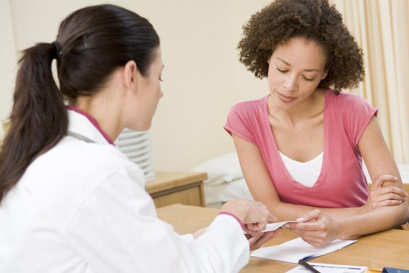 Doctor counseling patient