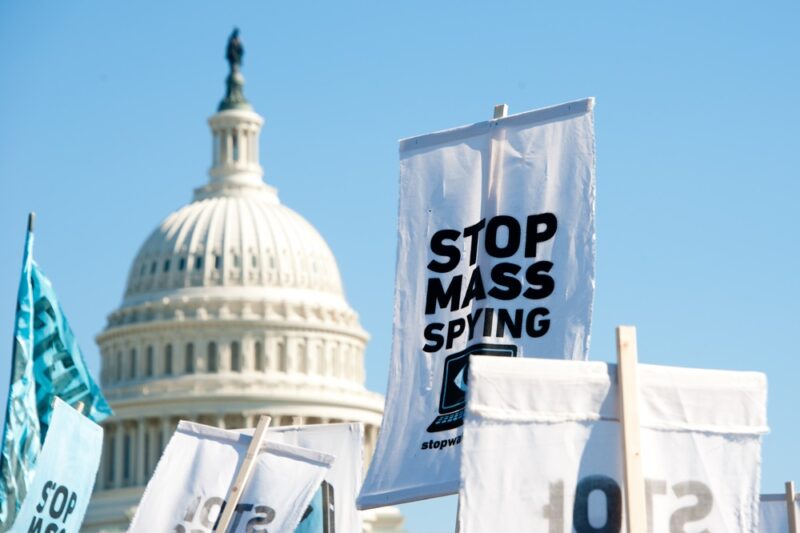 Stop Mass Spying protest