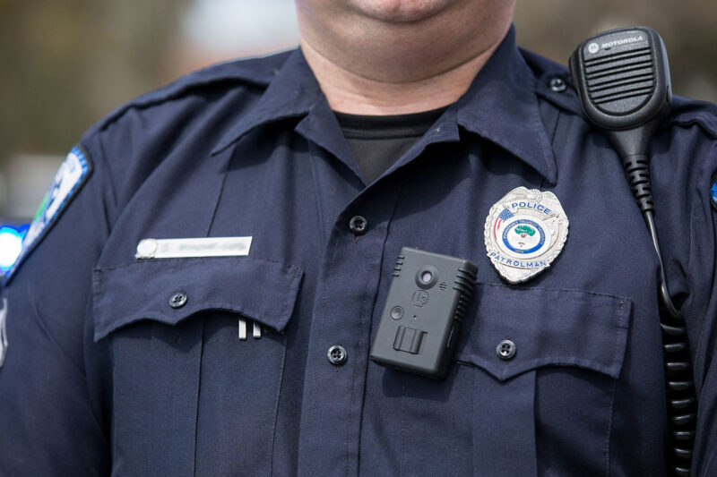 Body Camera on Police Officer