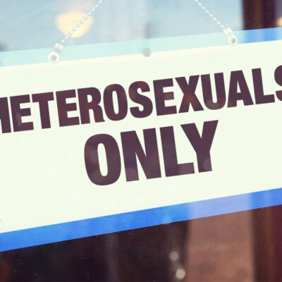 Heterosexuals only sign