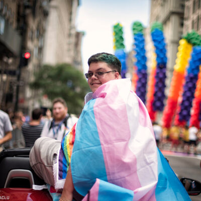 Gavin Grimm at New York Pride March