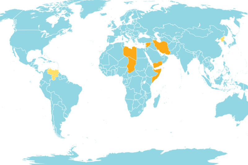 Muslim Ban 3.0 Map