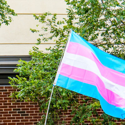 Trans Flag at March