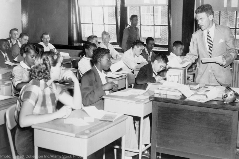 A classroom in the 1950s