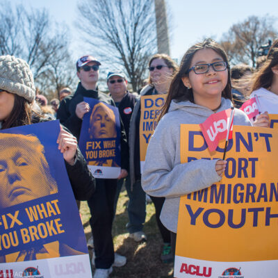 Youth protesting for DACA protections