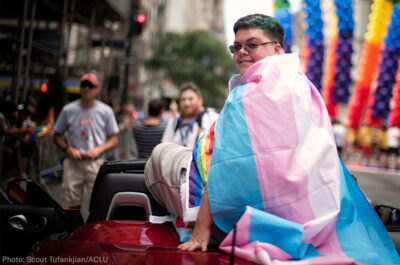 Gavin Grimm at New York Pride 2017
