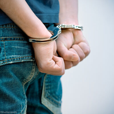 Child in handcuffs