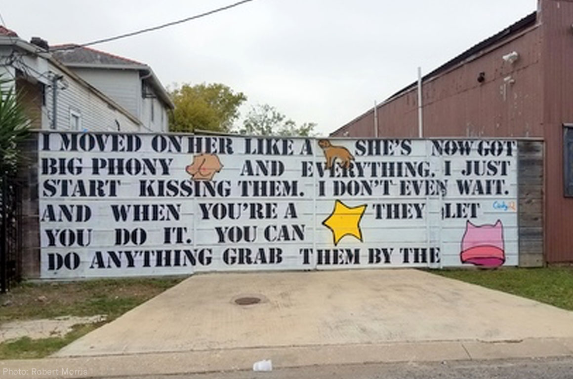 Trump Quote Mural in New Orleans