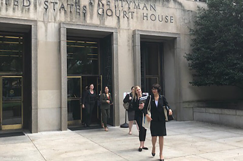 ACLU Lawyers leaving the court house