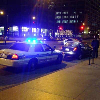 Chicago police making a traffic stop