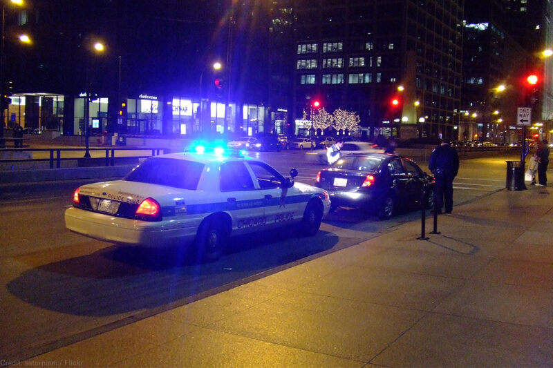 Chicago police making a traffic stop