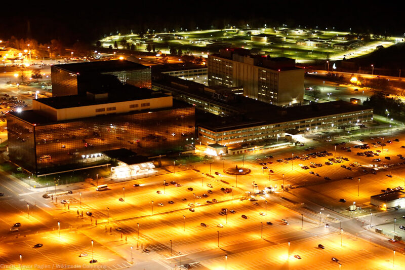 Aerial photograph of the National Security Agency