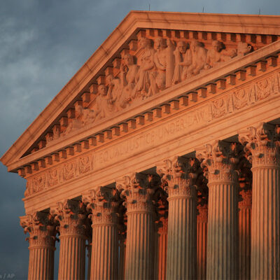 Supreme Court at sunset