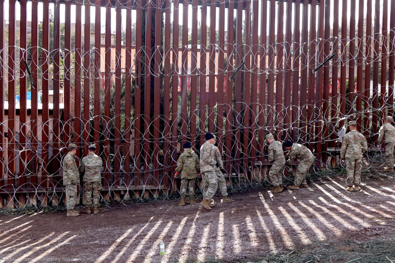 US-Mexico Border Wall in Nogales, Arizona