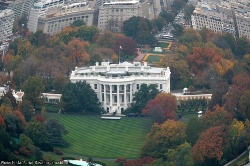 Aerial photo of White House