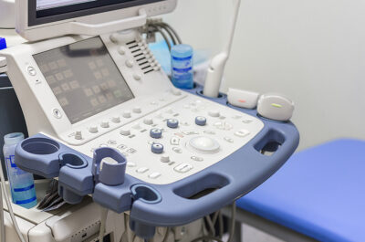 Close-up of ultrasound machine
