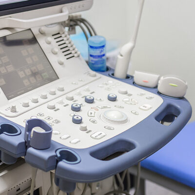 Close-up of ultrasound machine