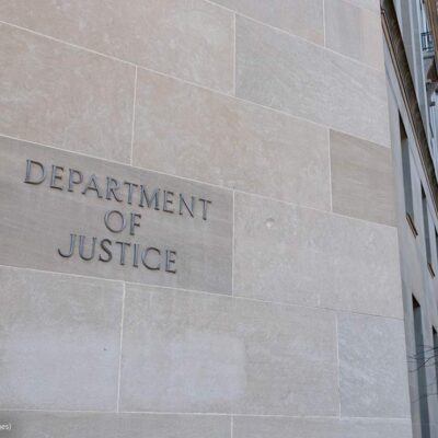 The Department of Justice building in Washington, DC.