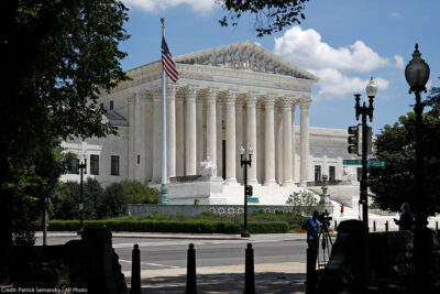 The exterior of the Supreme Court.