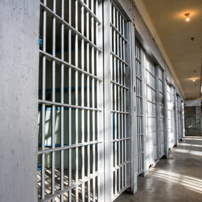Photo of prison cell bars.
