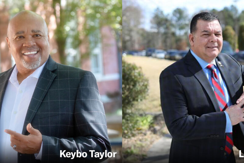 Kerbo Taylor (left) and Lou Solis (right) are the candidates for sheriff in the Gwinnett County election, taking place November 3, 2020.