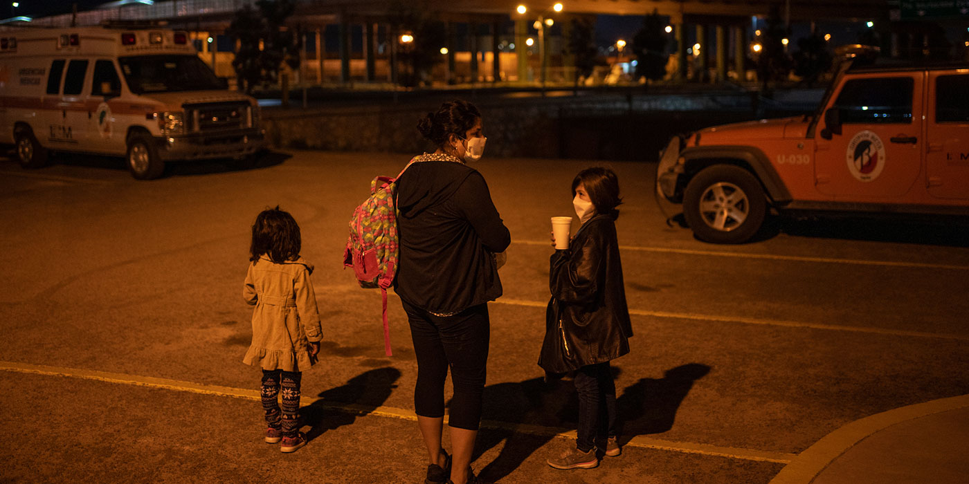 A Guatemalan asylum seeker and her two daughters are expelled from the U.S. into Ciudad Juarez under the CDC's Title 42 order, April 2, 2020.