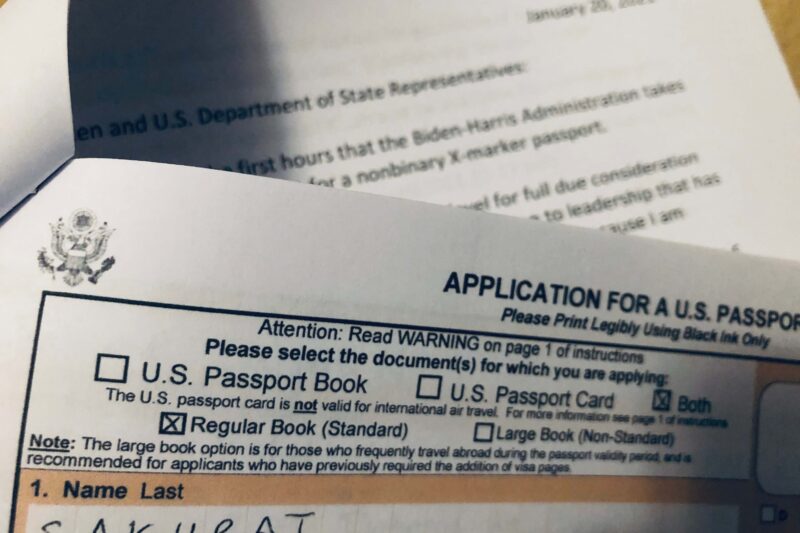 U.S. Passport application