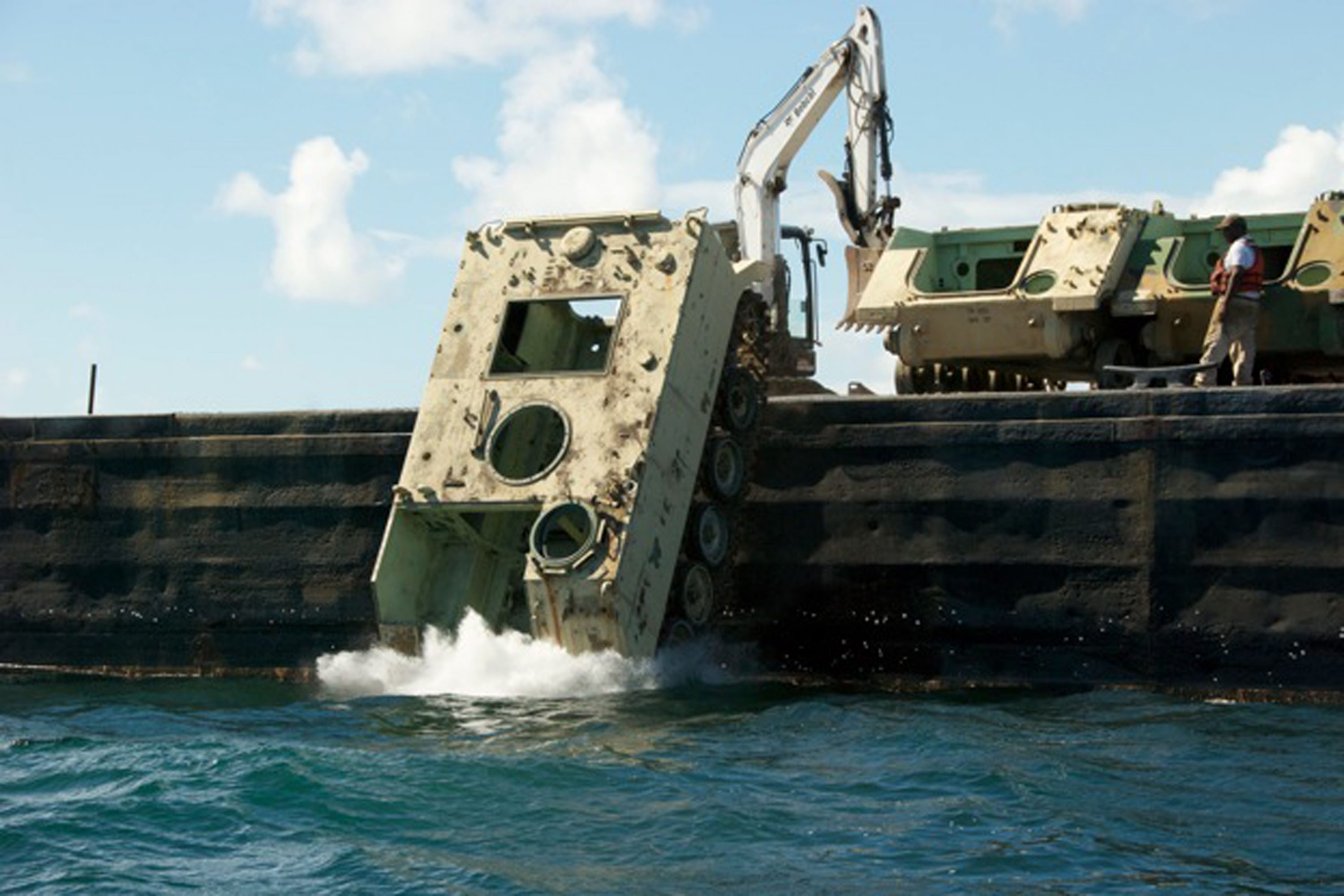 Decommissioned military equipment is strategically dropped off the coast of South Carolina.