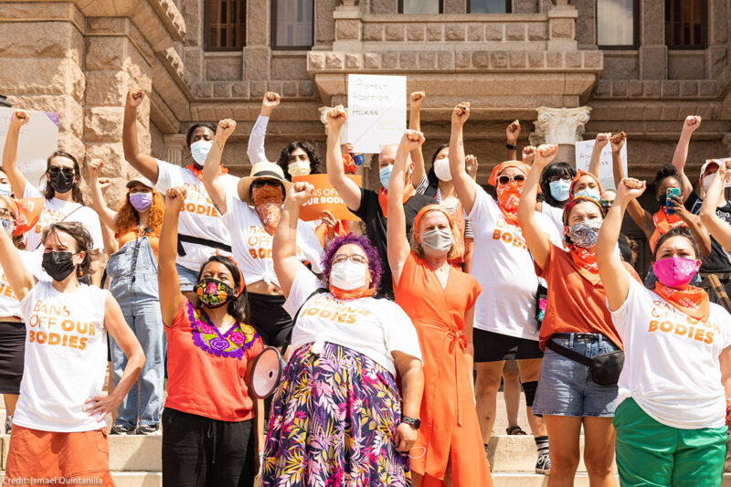 Women protesting abortion laws in Texas.