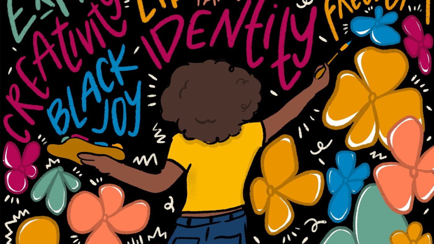 A colorful illustration interpreting Black joy.