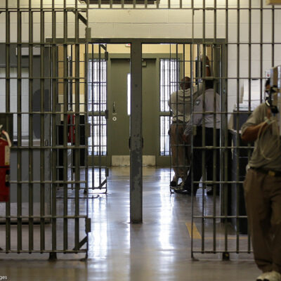 A photo inside a correctional center.
