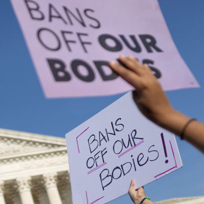 Bans of our bodies sign at supreme court