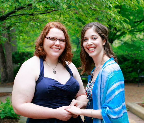A photo of Erin and Rebecca Busk-Sutton