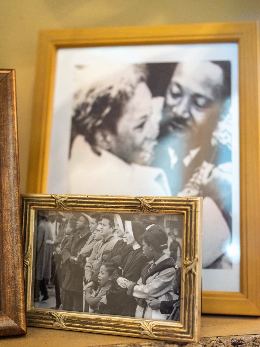A photo of Sheyann Webb-Christburg with Dr. Martin Luther King Jr.