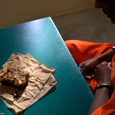 A nutraloaf, a meal typically given to inmates for misbehavior.